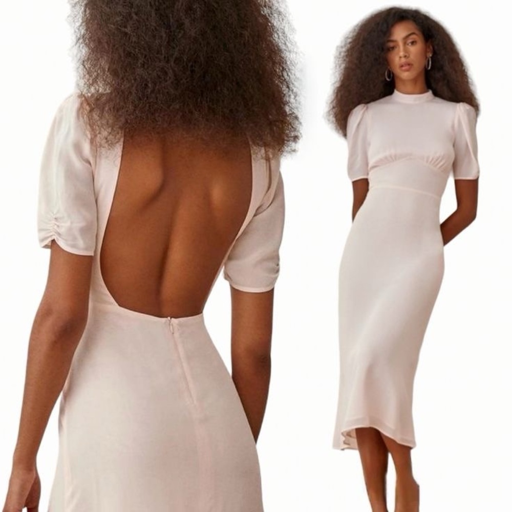 Reformation Dusk Dress in Ivory size 2
